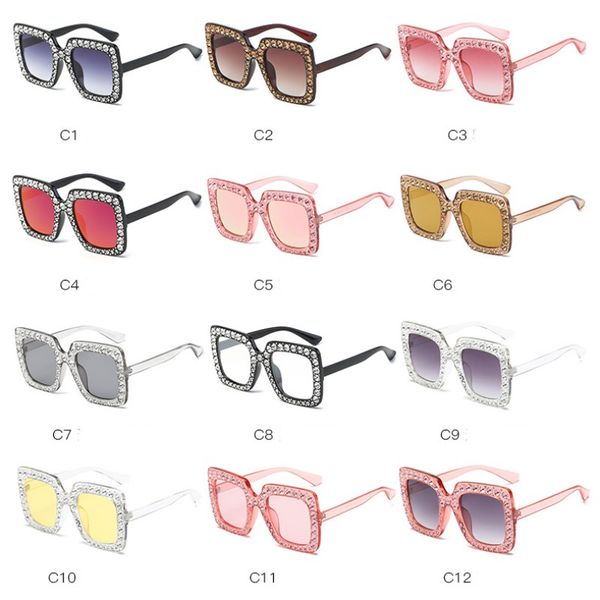 dhl luxury designer sunglasses for women with full rhinestone big square sun glasses fashion more colors oversize, White;black
dhl luxury designer sunglasses for women with full rhinestone big square sun glasses fashion more colors oversize, White;black