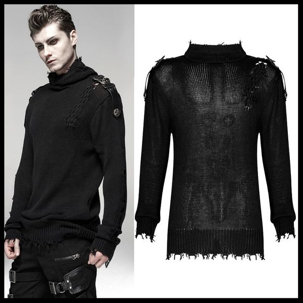 punk rave men gothic daily casual sweater broken hole punk cosplay visual kei sweater halloween men club wear pullover, White;black
punk rave men gothic daily casual sweater broken hole punk cosplay visual kei sweater halloween men club wear pullover, White;black