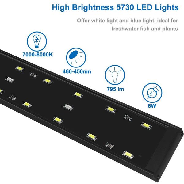 freshwater fish tank ultra-thin led aquarium light clip on fish tank with extendable bracket waterproof white/blue lamp 6/8w
freshwater fish tank ultra-thin led aquarium light clip on fish tank with extendable bracket waterproof white/blue lamp 6/8w