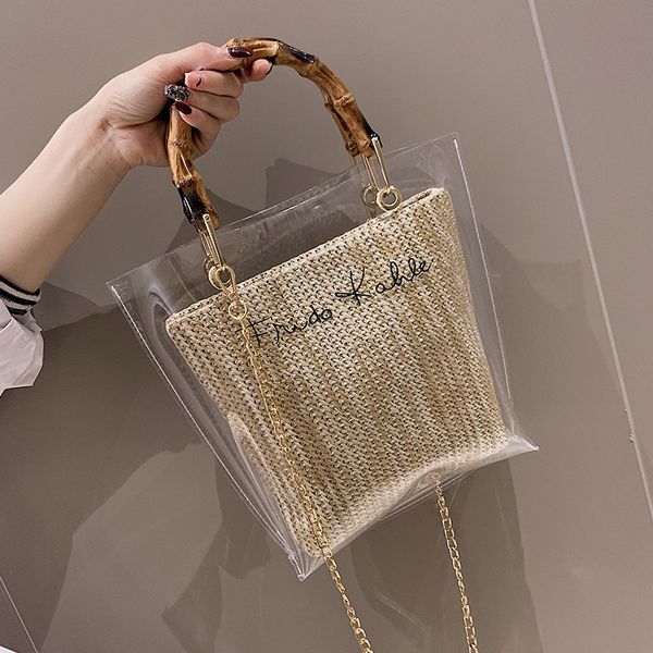 new france bag woman 2019 concise western style transparent hand bill lading shoulder messenger
new france bag woman 2019 concise western style transparent hand bill lading shoulder messenger