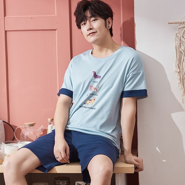 men's pajamas set summer animal dog male pyjamas plus size 3xl sleepwear short sleeve + short pants leisure nightwear, Black;brown
men's pajamas set summer animal dog male pyjamas plus size 3xl sleepwear short sleeve + short pants leisure nightwear, Black;brown