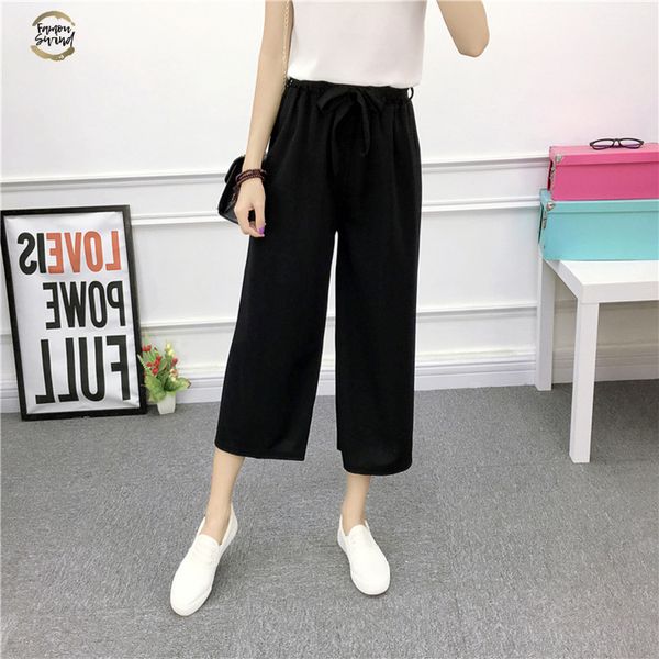 summer wear loose casual wide leg pants loose fashion stripes plaid dot printed cropped trousers for women knitted capris pants, Black;white
summer wear loose casual wide leg pants loose fashion stripes plaid dot printed cropped trousers for women knitted capris pants, Black;white