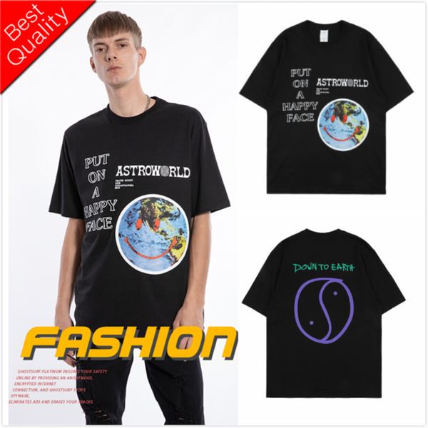 astroworld happy face t shirts 2018 new arrivals mens hip hop aw clothing travis scott merch world face printed tees, White;black
astroworld happy face t shirts 2018 new arrivals mens hip hop aw clothing travis scott merch world face printed tees, White;black