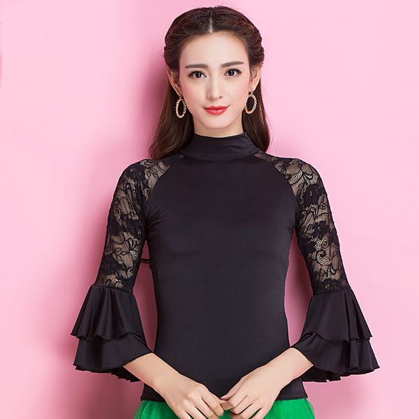 2019 fashion modern lace long sleeve latin dance clothes for women female girl tango samba ballroom costume performance wear, Black;red
2019 fashion modern lace long sleeve latin dance clothes for women female girl tango samba ballroom costume performance wear, Black;red