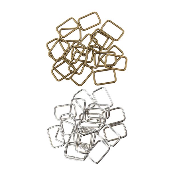 40pc metal square rings webbing buckle for bag leather purse hangbags straps, Black
40pc metal square rings webbing buckle for bag leather purse hangbags straps, Black