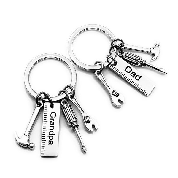 jch creative fathers day keychain fashion hammer screwdriver wrench tools keyring stainless steel dad letter key buckle k5281, Silver
jch creative fathers day keychain fashion hammer screwdriver wrench tools keyring stainless steel dad letter key buckle k5281, Silver