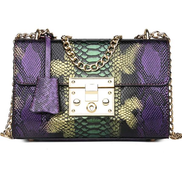 europe and the united states new snake pattern fashion handbags popular embossed ladies portable multi-function messenger small square bag, Silver
europe and the united states new snake pattern fashion handbags popular embossed ladies portable multi-function messenger small square bag, Silver