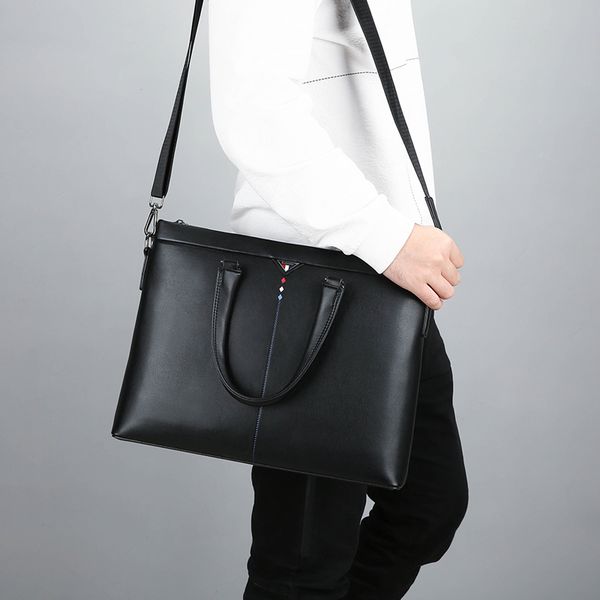 designer-new men's bag fashionable soft leather business briefcase computer bag 
designer-new men's bag fashionable soft leather business briefcase computer bag