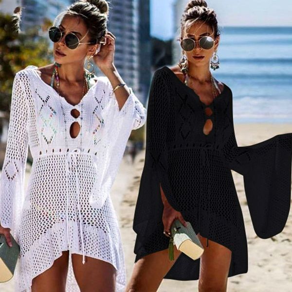 cover up bikini women swimsuit cover-up beach bathing suit beach wear knitting swimwear mesh dress tunic robe, White;black
cover up bikini women swimsuit cover-up beach bathing suit beach wear knitting swimwear mesh dress tunic robe, White;black
