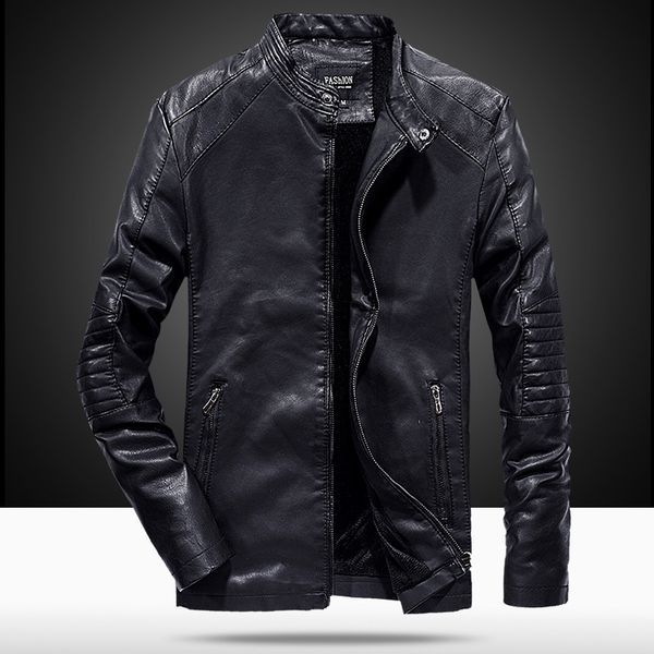 2019 autumn new fashion stylish veste cuir homme slim good quality stand collar black leather jacket men
2019 autumn new fashion stylish veste cuir homme slim good quality stand collar black leather jacket men