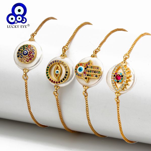 lucky eye colorful zircon evil eye bracelet gold color adjustable pearl charm bracelet fashion jewelry for women female girls, Golden;silver
lucky eye colorful zircon evil eye bracelet gold color adjustable pearl charm bracelet fashion jewelry for women female girls, Golden;silver