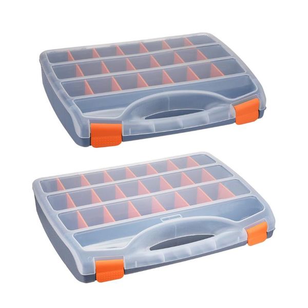 uxcell 1pcs plastic tool box with tray and organizers includes removable 4-32 small parts boxes 12/13/15/18-inch abs
uxcell 1pcs plastic tool box with tray and organizers includes removable 4-32 small parts boxes 12/13/15/18-inch abs