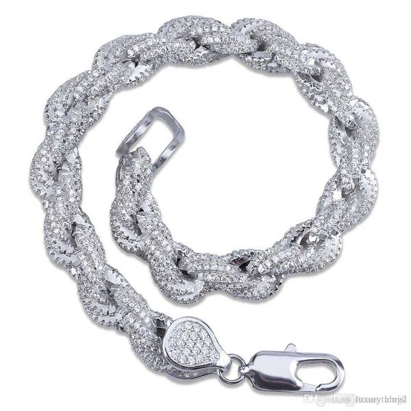 hip hop iced out gold silver color plated micro pave zircon twisted and oval chain bracelets, Black
hip hop iced out gold silver color plated micro pave zircon twisted and oval chain bracelets, Black