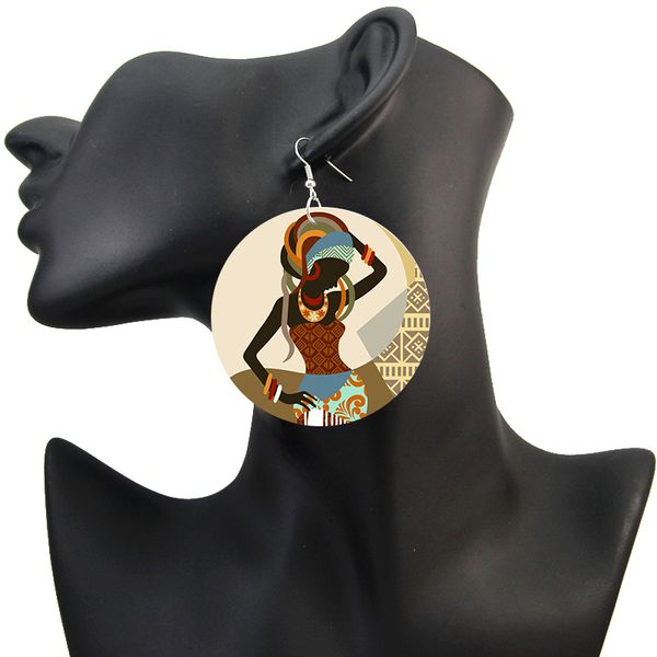 somesoor retro african headwrap woman wood drop earrings afrocentric ethnic custom both sides printing jewelry for women gifts, Silver
somesoor retro african headwrap woman wood drop earrings afrocentric ethnic custom both sides printing jewelry for women gifts, Silver