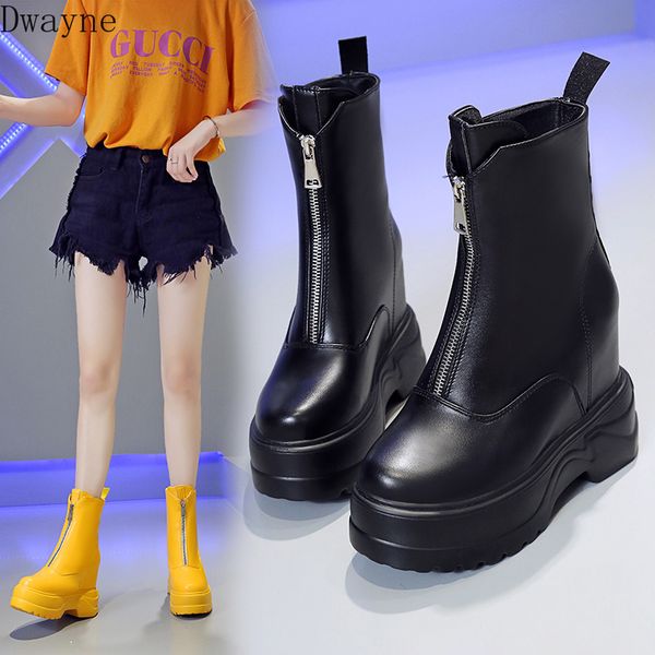 increased short boots women 2020 new british wind wild thick platform slim boots tide, Black
increased short boots women 2020 new british wind wild thick platform slim boots tide, Black