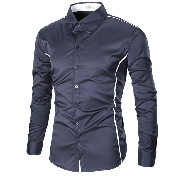 men's business clothing patchwork stripe printed long sleeve lapel clothes men's shirt casual dress shirt slim, White;black
men's business clothing patchwork stripe printed long sleeve lapel clothes men's shirt casual dress shirt slim, White;black