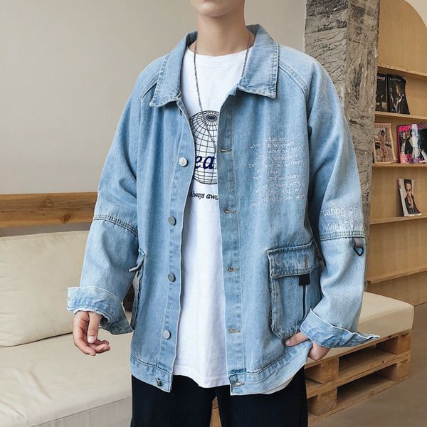 autumn new denim jacket men fashion wash letters casual denim jacket man streetwear hip hop loose bomber male clothes, Black;brown
autumn new denim jacket men fashion wash letters casual denim jacket man streetwear hip hop loose bomber male clothes, Black;brown