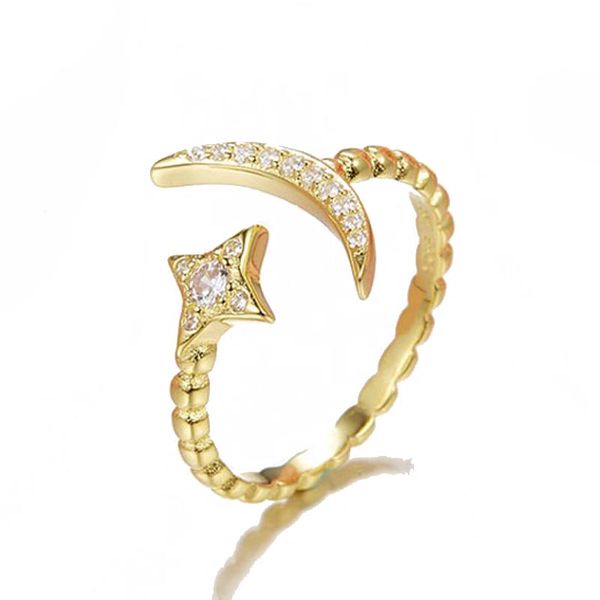 real 925 sterling silver rings fine jewelry wholesale fashion adjustable size moon and star ring for woman gift drop shipping, Golden;silver
real 925 sterling silver rings fine jewelry wholesale fashion adjustable size moon and star ring for woman gift drop shipping, Golden;silver