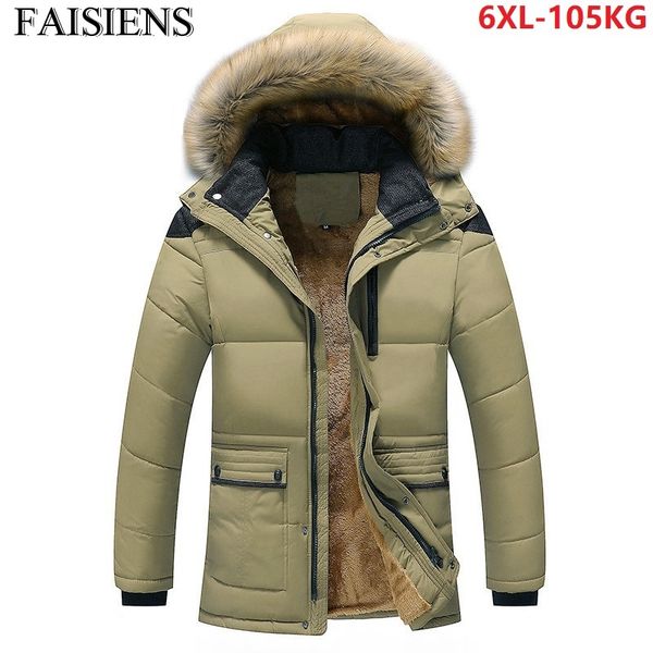 warm fleece winter men thick parka cotton hooded jacket man plus size 5xl 6xl father gift outwear zipper pocket 110, Black
warm fleece winter men thick parka cotton hooded jacket man plus size 5xl 6xl father gift outwear zipper pocket 110, Black
