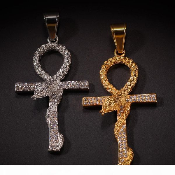hip hop stainless steel diamond anhe key pendant serpentine winding cross pendant street dance rap wear jewelry, Silver
hip hop stainless steel diamond anhe key pendant serpentine winding cross pendant street dance rap wear jewelry, Silver