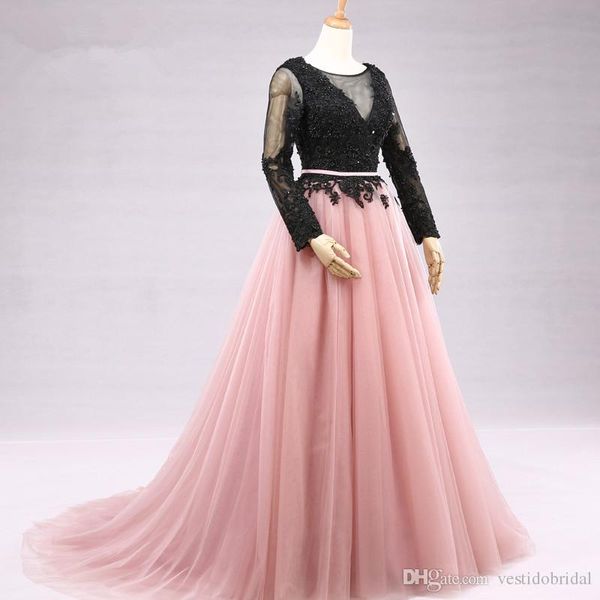 charming real picture muslim prom dresses with long sleeves 2017 v neck a line backless black pink women evening formal party gown arabic
charming real picture muslim prom dresses with long sleeves 2017 v neck a line backless black pink women evening formal party gown arabic