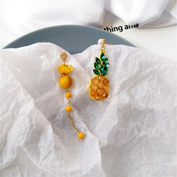 japanese korean pineapple earrings for women cute creative asymmetry green crystal tassel cute fruit drop earrings jewelry gifts, Silver
japanese korean pineapple earrings for women cute creative asymmetry green crystal tassel cute fruit drop earrings jewelry gifts, Silver