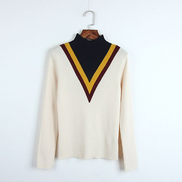 2019 england style women elegant sweaters and pullovers runway print long sleeve female knitted jumper autumn winter clothes, White;black
2019 england style women elegant sweaters and pullovers runway print long sleeve female knitted jumper autumn winter clothes, White;black