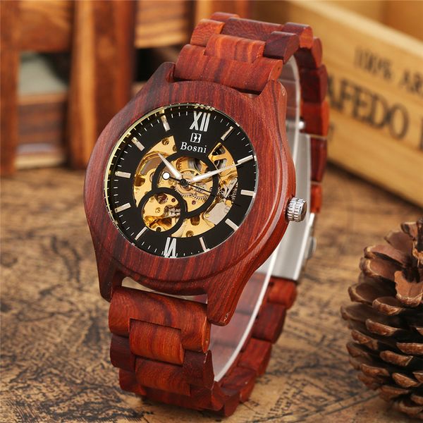 handmade natural wood men's wooden watch red sandalwood automatic mechanical skeleton wris watches full bamboo band wedding gift, Slivery;brown
handmade natural wood men's wooden watch red sandalwood automatic mechanical skeleton wris watches full bamboo band wedding gift, Slivery;brown