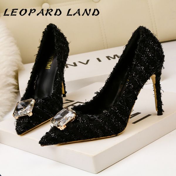 leopard land women's shoes autumn slim stiletto high-heeled shallow mouth pointed shiny crystal buckle women shoes zwm, Black
leopard land women's shoes autumn slim stiletto high-heeled shallow mouth pointed shiny crystal buckle women shoes zwm, Black