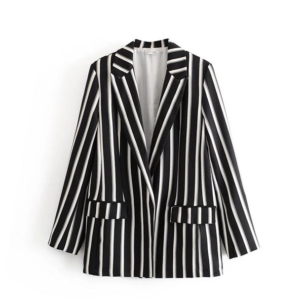 black with white long sleeve street-wear 2019 women autumn-spring fashion striped hm blazer female chic jacket marynarka damska, White;black
black with white long sleeve street-wear 2019 women autumn-spring fashion striped hm blazer female chic jacket marynarka damska, White;black