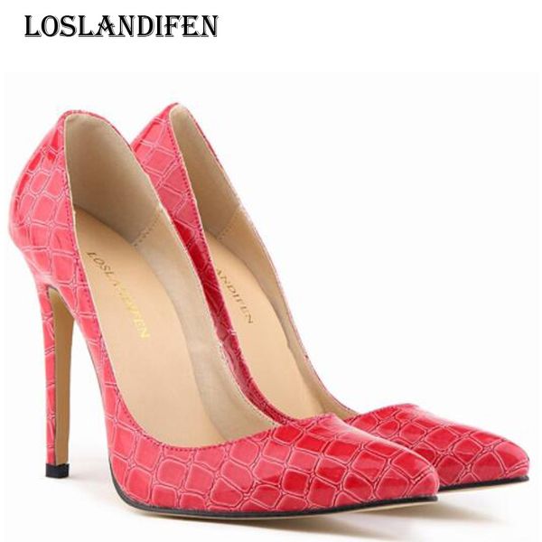 loslandifen plus size 35-42 ladies pointed toe crocodile pattern party high heel shoes fashion women spring office pumps, Black;white
loslandifen plus size 35-42 ladies pointed toe crocodile pattern party high heel shoes fashion women spring office pumps, Black;white