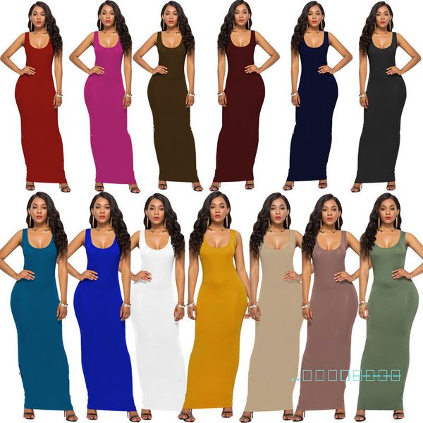 women solid color spaghetti long tank dress summer maxi dresses fashion sleeveless bodycon beach travel party dress night skirt a32001, Red;yellow
women solid color spaghetti long tank dress summer maxi dresses fashion sleeveless bodycon beach travel party dress night skirt a32001, Red;yellow