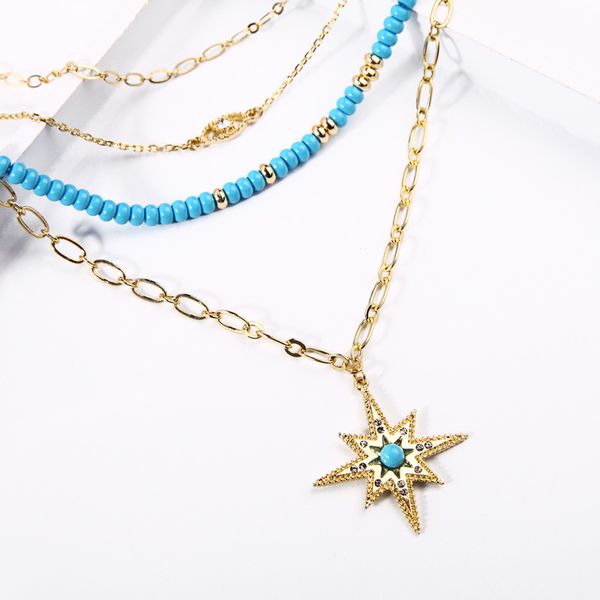bohemia women pendant necklace acrylic beads crystal star pendant necklace for women fashion jewelry gift accessories, Silver
bohemia women pendant necklace acrylic beads crystal star pendant necklace for women fashion jewelry gift accessories, Silver
