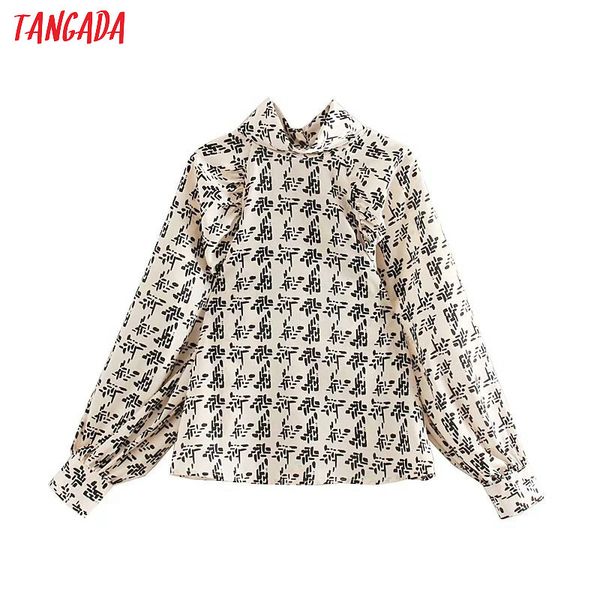 tangada women elegant chic print blouse long sleeve stand collar back hollow out shirts female casual blusas 5z76, White
tangada women elegant chic print blouse long sleeve stand collar back hollow out shirts female casual blusas 5z76, White