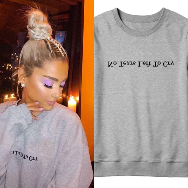 print letter "no tears left to cry" sweatshirt women print hoodie brand clothing popular cotton gothic shirts, Black
print letter "no tears left to cry" sweatshirt women print hoodie brand clothing popular cotton gothic shirts, Black