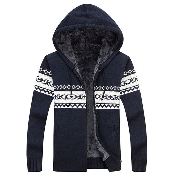 2019 men's hooded cardigan full zip up kintted sweater jacket new male autumn winter plus velvet thickening warm outwear j659, White;black
2019 men's hooded cardigan full zip up kintted sweater jacket new male autumn winter plus velvet thickening warm outwear j659, White;black