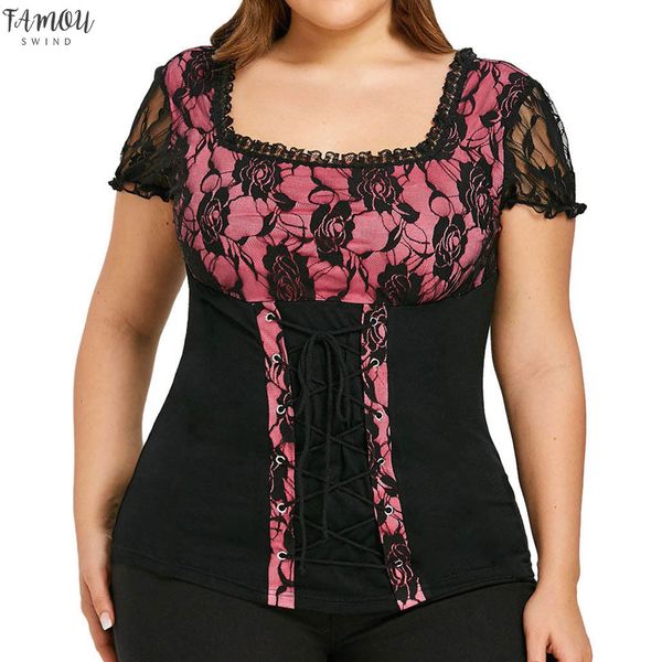 plus size womens blouse and lace patchwork square neck short sleeve casual lace up blusas for ladies femme shirts 5xl, White
plus size womens blouse and lace patchwork square neck short sleeve casual lace up blusas for ladies femme shirts 5xl, White