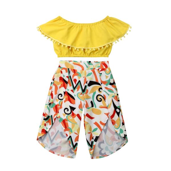 2019 cotton short summer kid baby crop girl off shoulder t-shirt floral pants clothes outfits 1- 6 t, White
2019 cotton short summer kid baby crop girl off shoulder t-shirt floral pants clothes outfits 1- 6 t, White