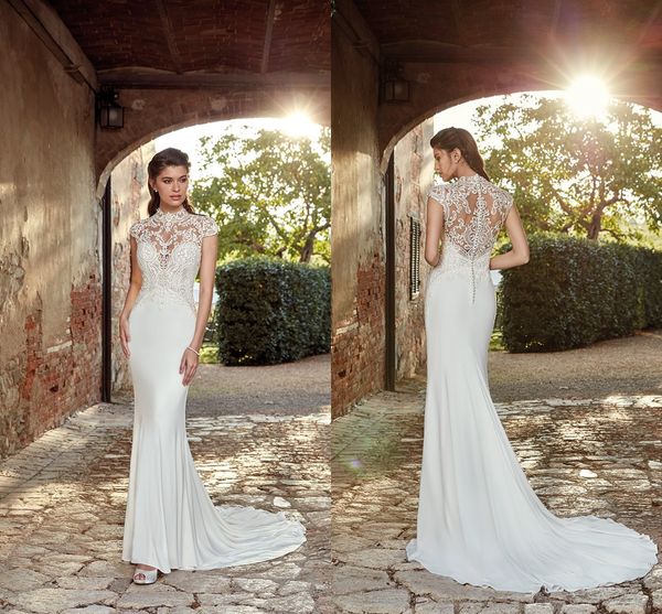 elegant new designer 2019 wedding dresses jewel neck lace appliques wedding dress bridal gowns garden church see through top, White
elegant new designer 2019 wedding dresses jewel neck lace appliques wedding dress bridal gowns garden church see through top, White