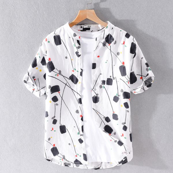 italy style pure linen summer shirt men brand fashion shirts for men stand collar short-sleeved shirts male casual overhemd, White;black
italy style pure linen summer shirt men brand fashion shirts for men stand collar short-sleeved shirts male casual overhemd, White;black