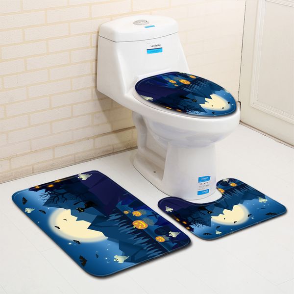 3 pcs toilet seat cover shower wc rug mat 3d printing anti slip flannel halloween bath mat set for bathroom decoration
3 pcs toilet seat cover shower wc rug mat 3d printing anti slip flannel halloween bath mat set for bathroom decoration