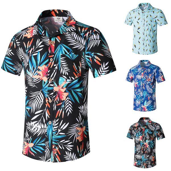 men's hawaiian shirt short sleeve print beachwears casual fashion summer beach tee shirt male blouses floral button down top, White;black
men's hawaiian shirt short sleeve print beachwears casual fashion summer beach tee shirt male blouses floral button down top, White;black