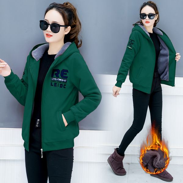 2019 женщин способа вскользь с длинным рукавом толстовка jumper zip вверх plus velvet толстовка топы рубашки толстовки женщины, Black
2019 женщин способа вскользь с длинным рукавом толстовка jumper zip вверх plus velvet толстовка топы рубашки толстовки женщины, Black