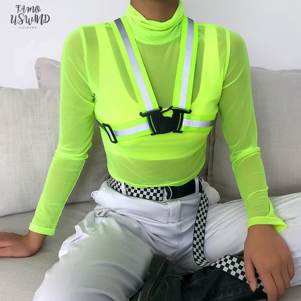 2020 women transparent mesh turtleneck t shirts neon green navel bare cropped tees with solid shoulder strap girls outfits, White
2020 women transparent mesh turtleneck t shirts neon green navel bare cropped tees with solid shoulder strap girls outfits, White