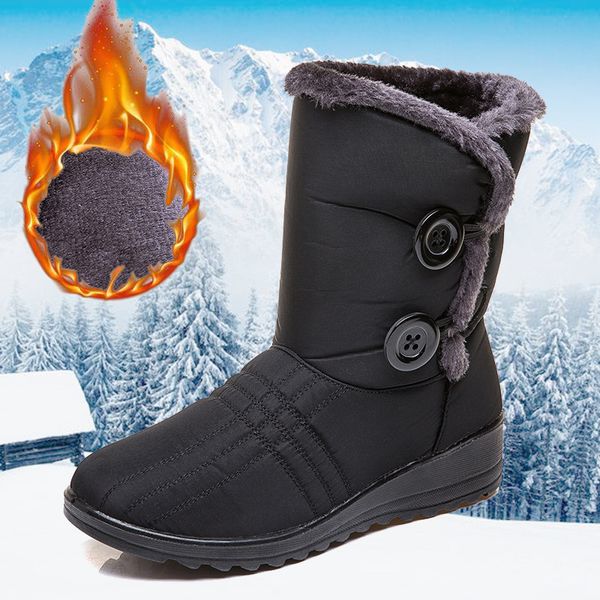 snow boots women warm short plush ankle boots buckle strap beautiful winter cotton flat fashion plus size, Black
snow boots women warm short plush ankle boots buckle strap beautiful winter cotton flat fashion plus size, Black