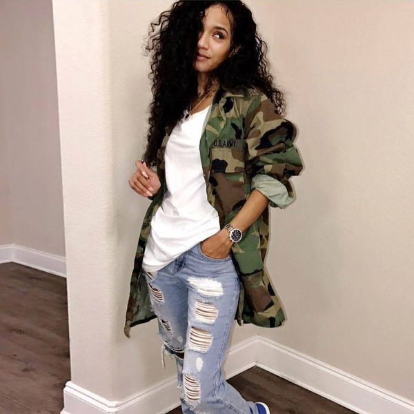 women's jackets 2021 fashion women loose camouflage coat turn-down collar pocket long sleeve button up casual army green outwear jacket, Black;brown
women's jackets 2021 fashion women loose camouflage coat turn-down collar pocket long sleeve button up casual army green outwear jacket, Black;brown