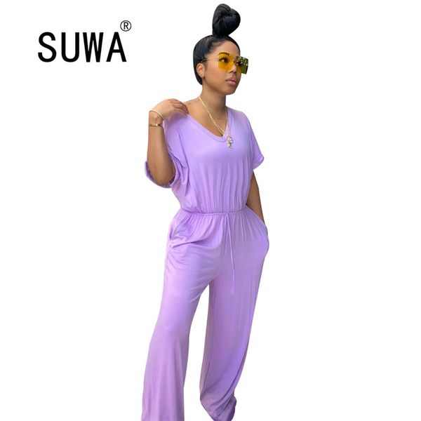 2020 new fashion harajuku summer spandex jumpsuit deep v neck short sleeve high waist wide leg pants trousers one piece overalls, Black;white
2020 new fashion harajuku summer spandex jumpsuit deep v neck short sleeve high waist wide leg pants trousers one piece overalls, Black;white