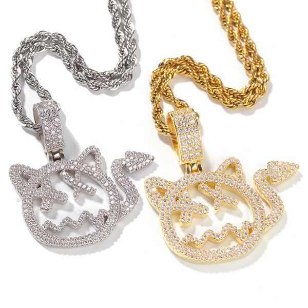personalized gold bling diamond cartoon devil cat pendant chain necklace hip hop rapper womens mens blingbling jewelry gifts for lovers, Silver
personalized gold bling diamond cartoon devil cat pendant chain necklace hip hop rapper womens mens blingbling jewelry gifts for lovers, Silver