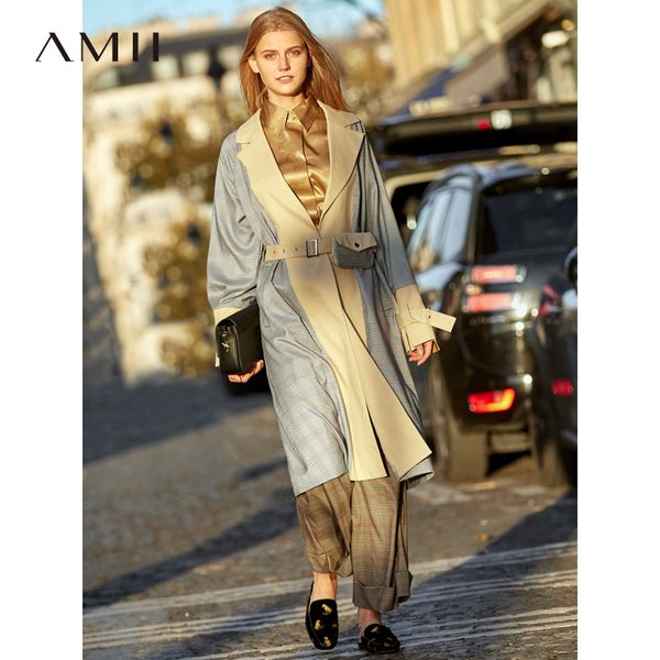 minimalist england style trench coat women 2019 new plaid patchwork adjustable waist with pockets long trench coat jackets, Tan;black
minimalist england style trench coat women 2019 new plaid patchwork adjustable waist with pockets long trench coat jackets, Tan;black