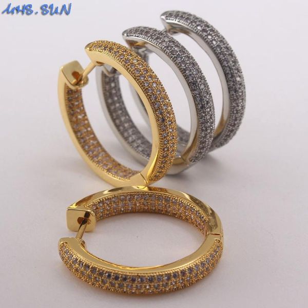 mhs.sun design women girls hoop earrings fashion cz paved circle loop earrings gold/silver color ear jewelry for gift, Golden;silver
mhs.sun design women girls hoop earrings fashion cz paved circle loop earrings gold/silver color ear jewelry for gift, Golden;silver